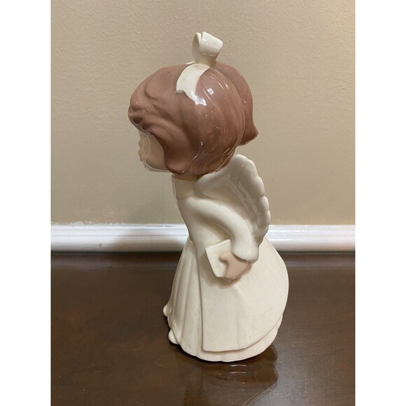 Beautiful 8" Tall Ivory Colored Kissing Angel with Book Figurine Collectible - Picture 2 of 9